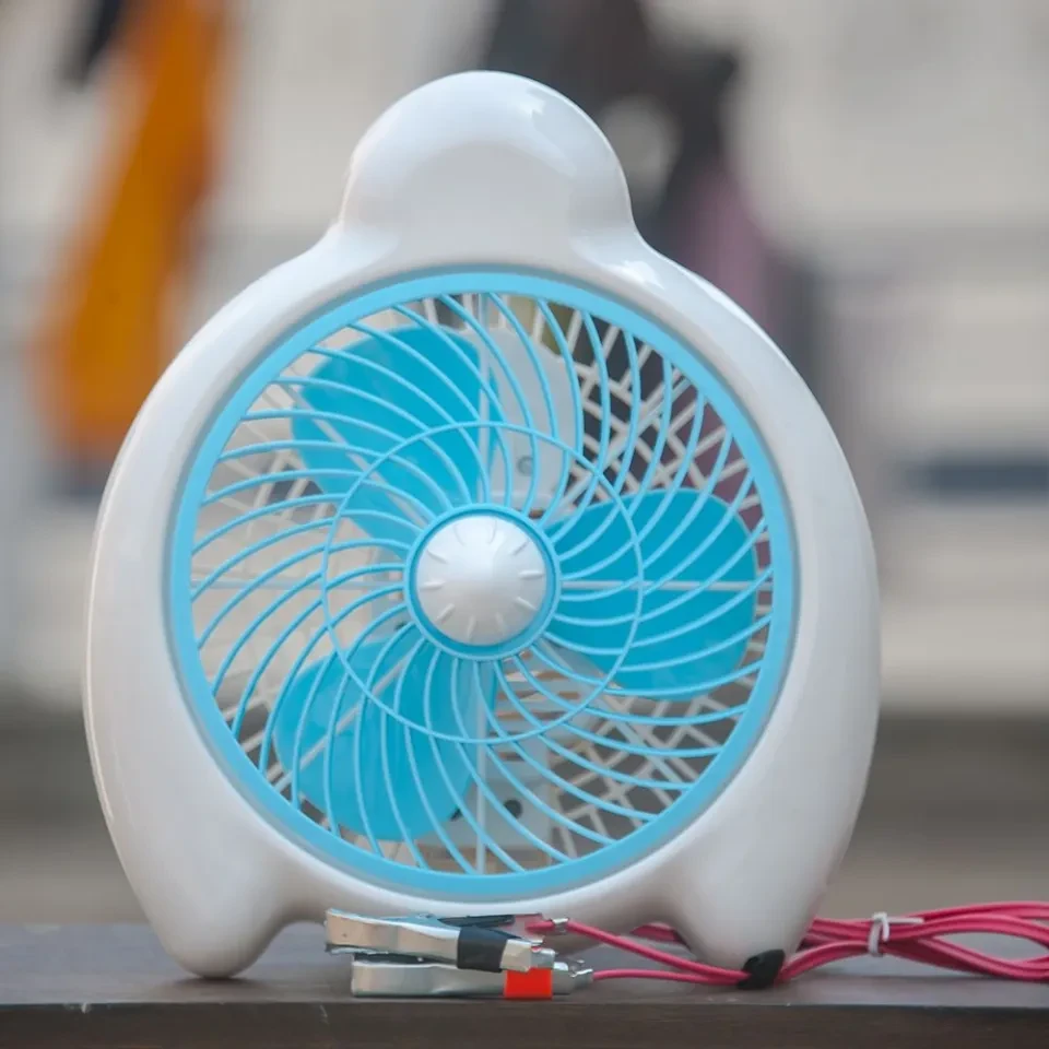 Table Fan, Desktop Fan, 12 Volt DC Battery Operated Fan, Model Dabai