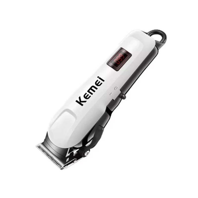 Kemei KM-809A Digital AC/DC Electric Rechargeable Professional Hair Clipper Trimmer