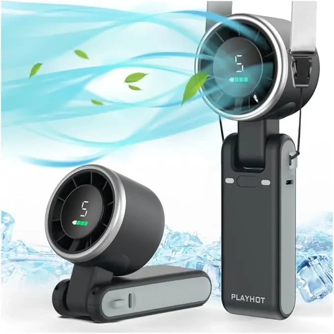 Turbo Fan 5 Speed Portable Mini Fan Rechargeable Handheld Cooling Fan for Travel