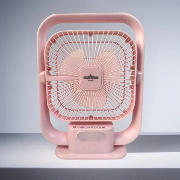 ONE STAR OS-2908 AC/DC Rechargeable 3600mAh Lithium Battery Three Speed ​​Modes Fan With LED Lamp