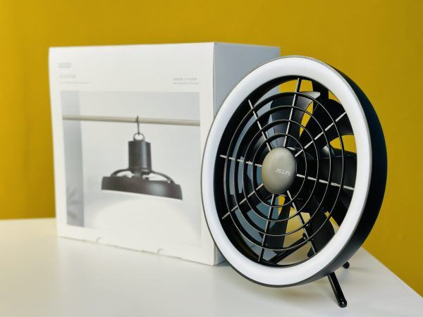 JISULIFE FA17 Rechargeable Fan(Original) With LED Light And Table Tripod(long tripod Not included)(2 years replacement warranty)